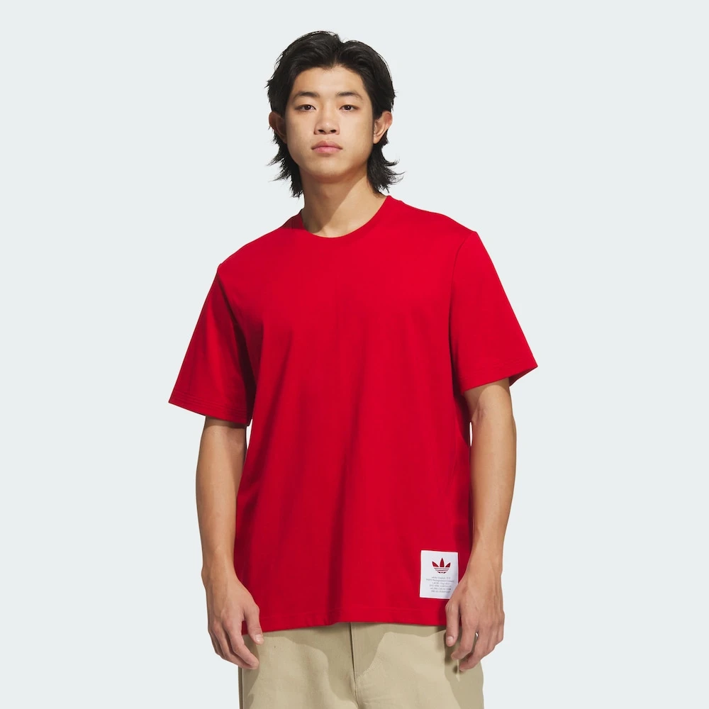 adidas三叶草蛇年新年款舒适百搭纯棉短袖T恤 JX2617 JX2536