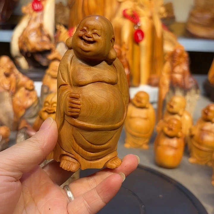 柏木太行崖柏弥勒佛