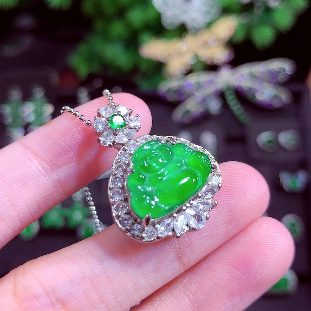 颈饰未镶嵌翡翠天然