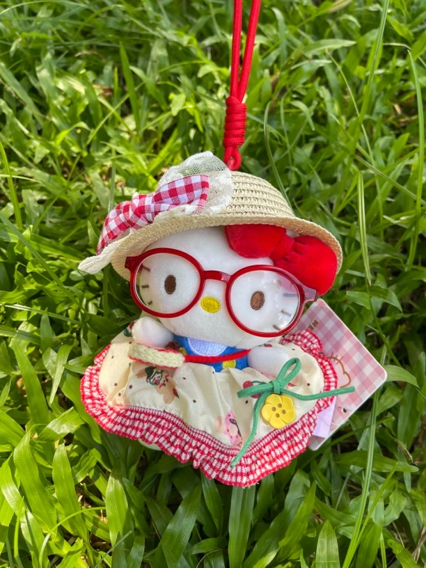 【当天发货】正版HelloKitty草帽kt包挂可爱风手工diy钥匙扣女礼物