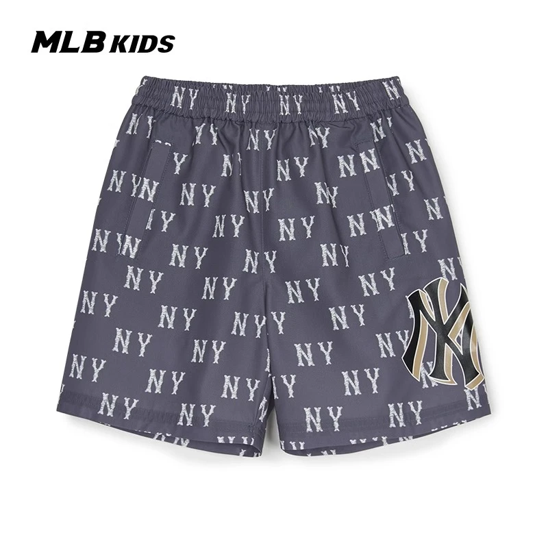 MLB【商场同款】儿童时髦个性吸睛LOGO老花梭织短裤25夏7ASMM0353