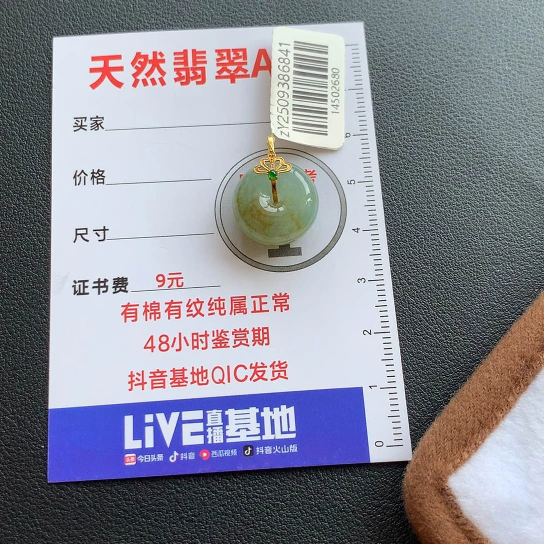 翡翠18K金镶嵌颈饰aaaaaa