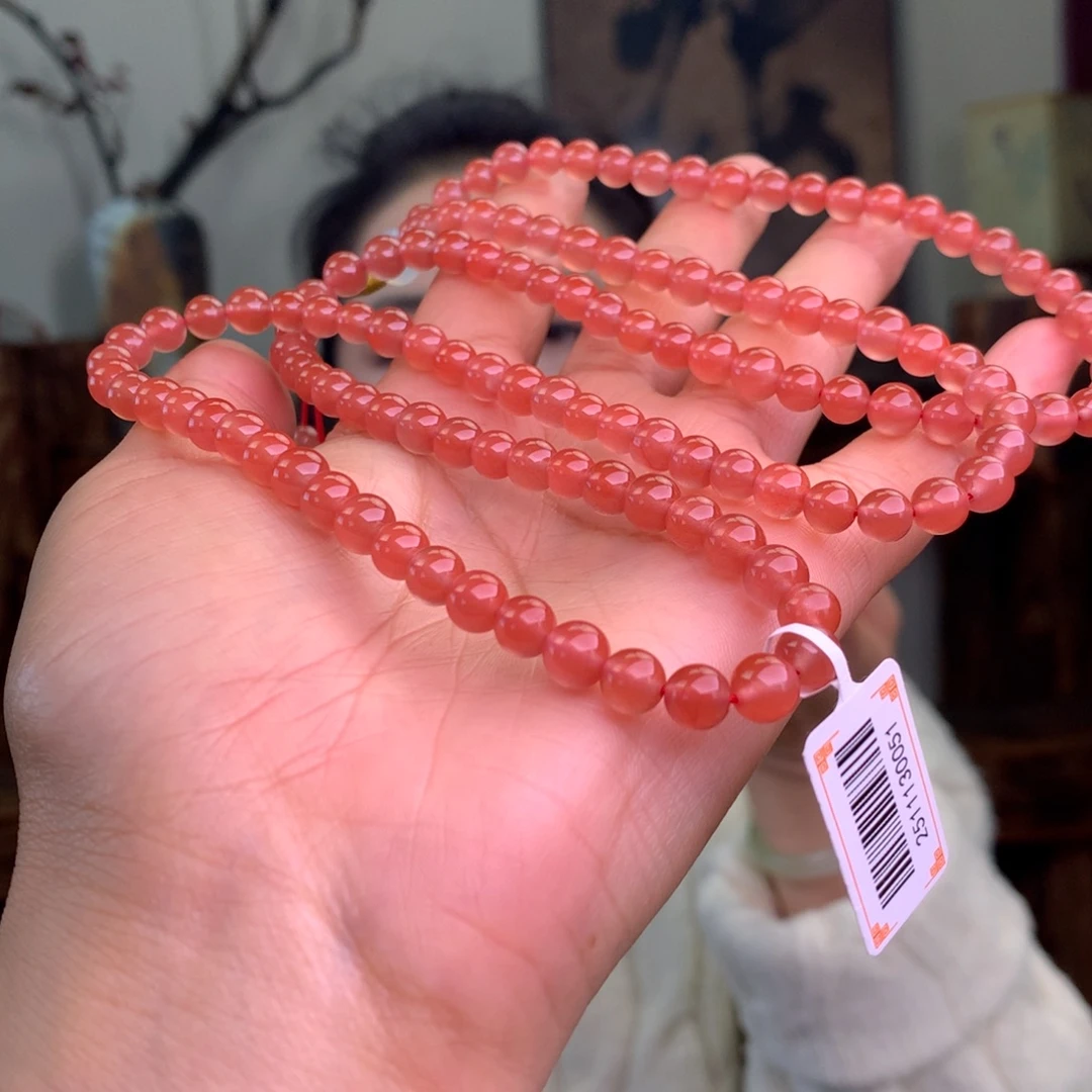 南红玛瑙未镶嵌南红玛瑙冰粉卡6多绕