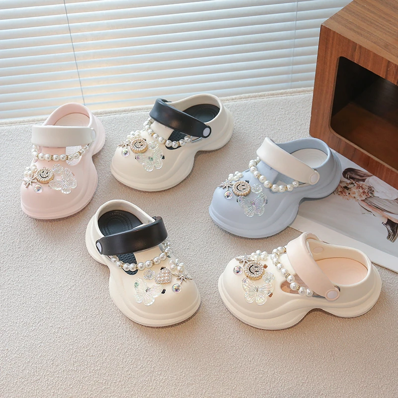 2025夏季新款女童可爱卡通洞洞鞋软底防滑凉鞋小女孩沙滩鞋085-2A