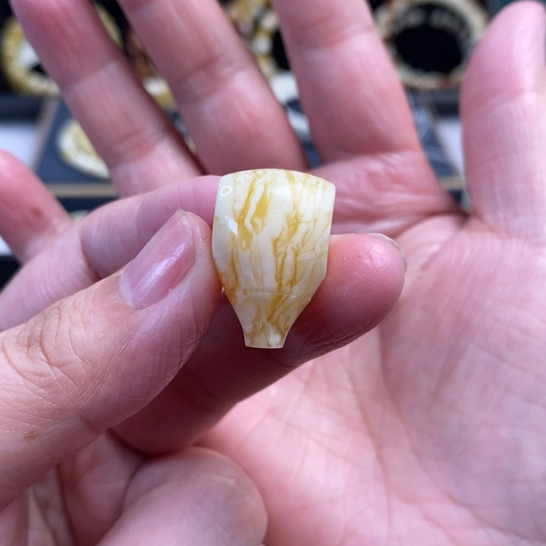 裸石蜜蜡未镶嵌虎皮千层雪三通14.5