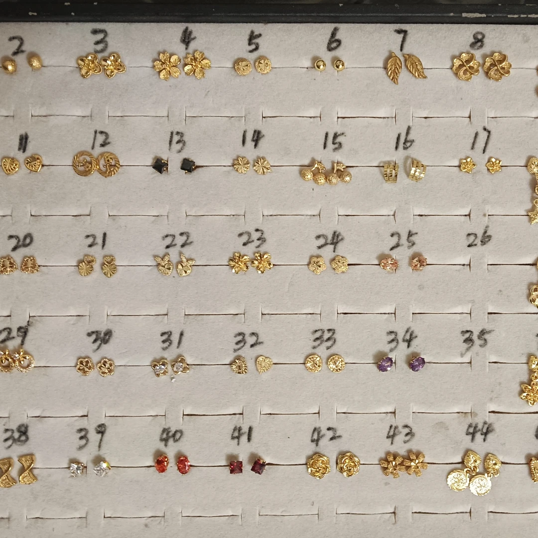 高端铜合金镀真金精品耳钉系列精美气质女神