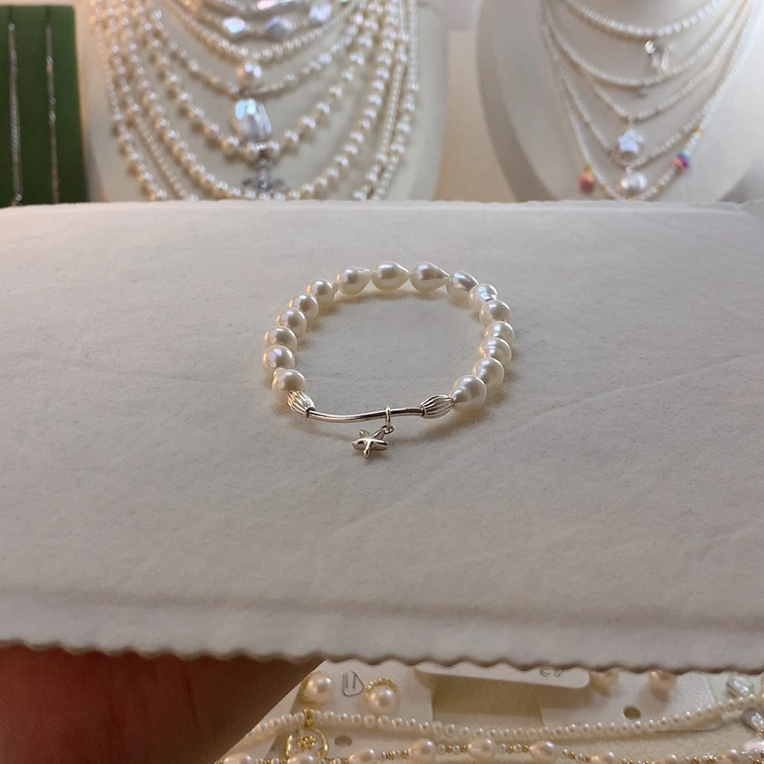 手绳淡水珍珠银S925镶嵌
