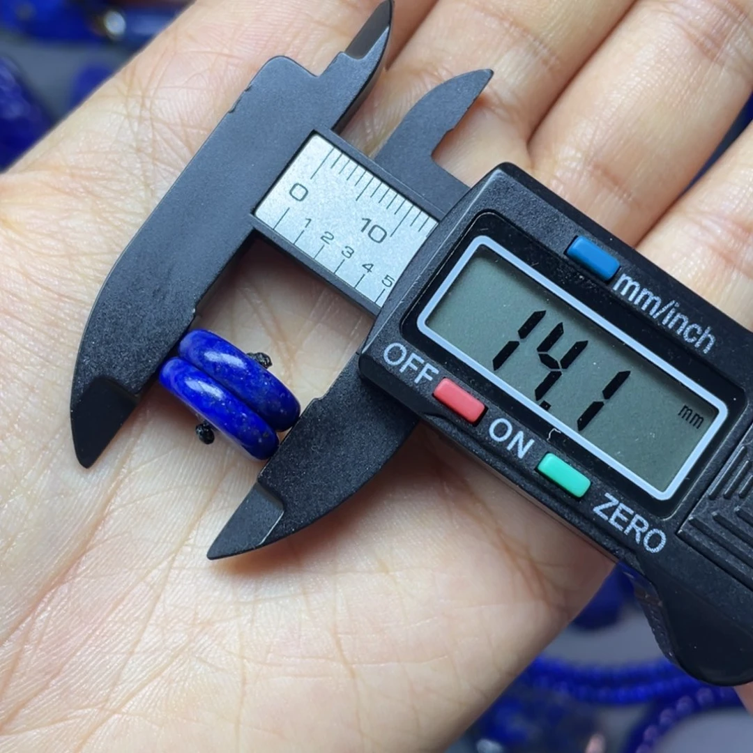 青金石未镶嵌14mm隔片配饰