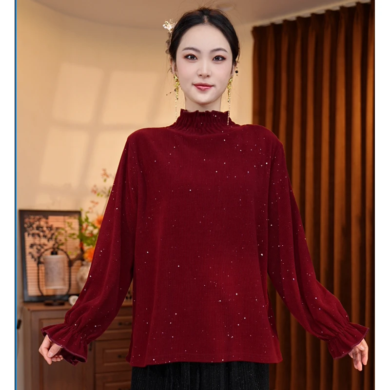 199/女修身保暖百搭长袖厚款成人高领保暖上装女士时尚