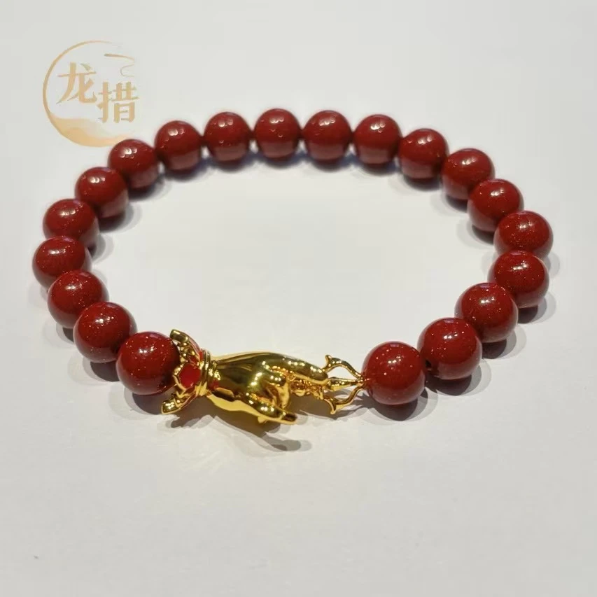 天然辰砂 【龙措设计】慧力金刚手朱砂手串