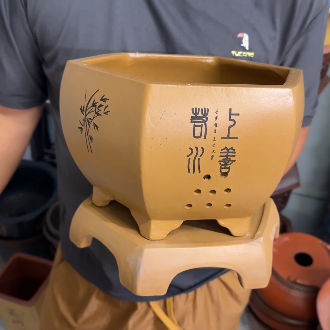紫砂花盆口径25.15口径