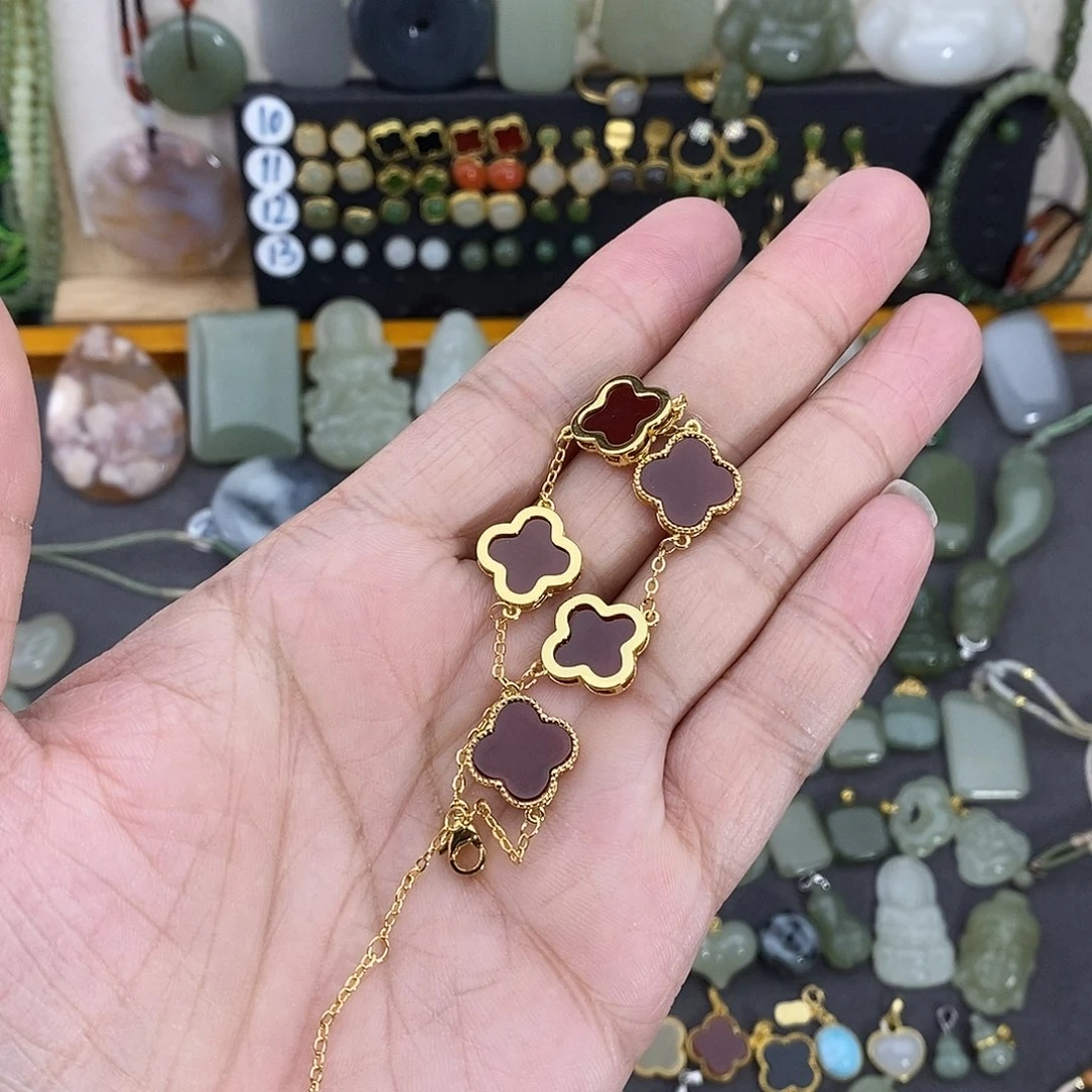 玛瑙银S925镶嵌手饰