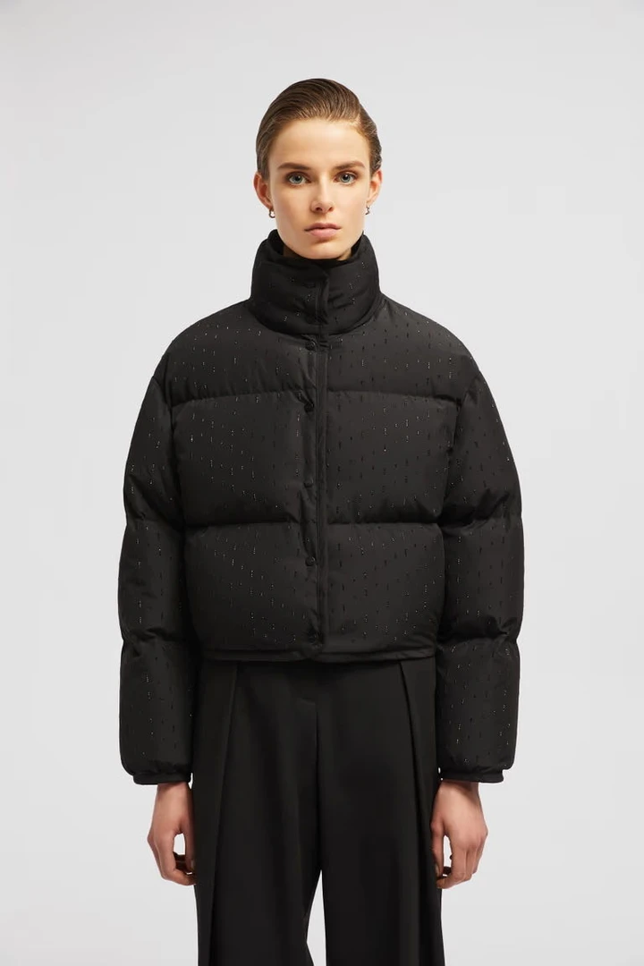 全新未使用 MONCLER 女士高腰满钻羽绒服CITRINE