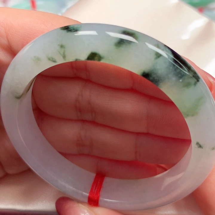 翡翠手镯未镶嵌冰飘花17