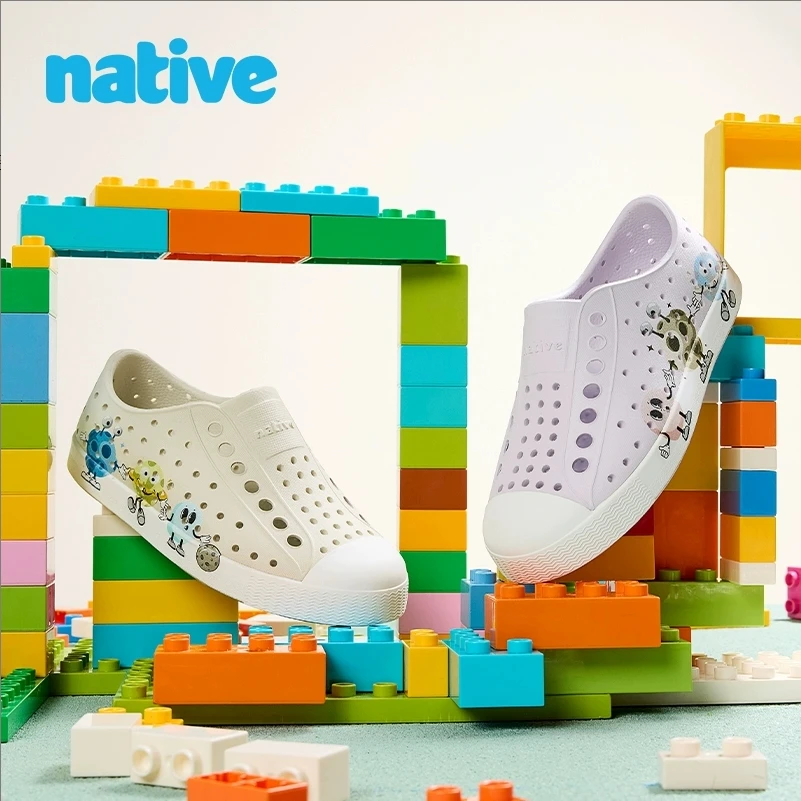native达人25新款上新【快乐星球】儿童休闲包头洞洞鞋