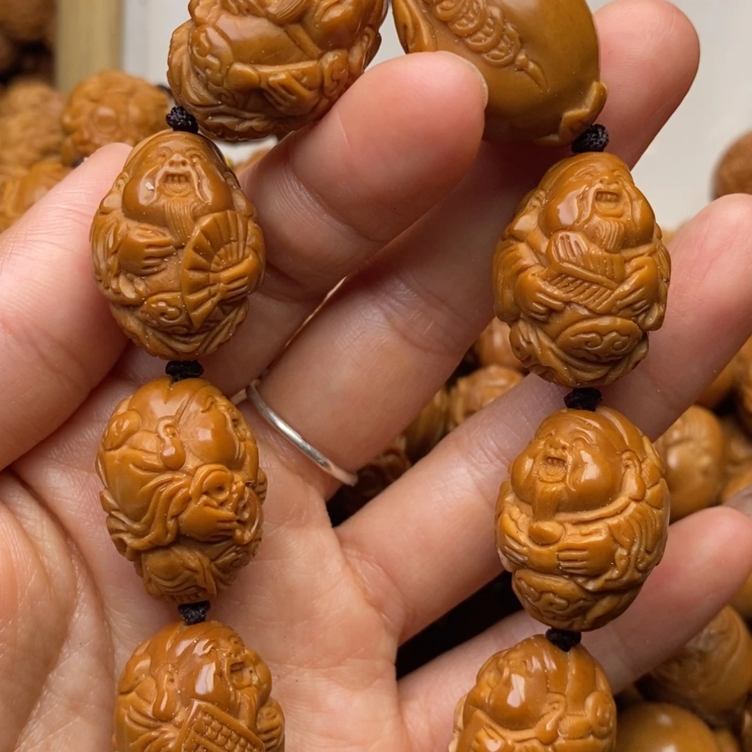 手串橄榄核精修八方来财