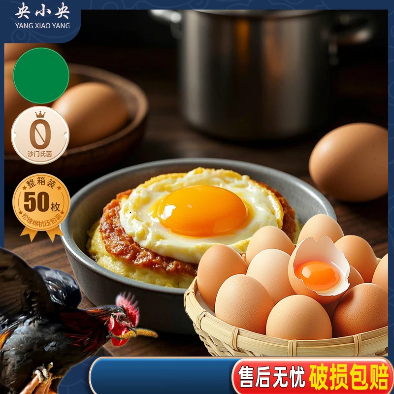 正宗农家散养始祖藏鸡蛋土鸡富硒鸡蛋无抗无菌50枚可生食新鲜D014
