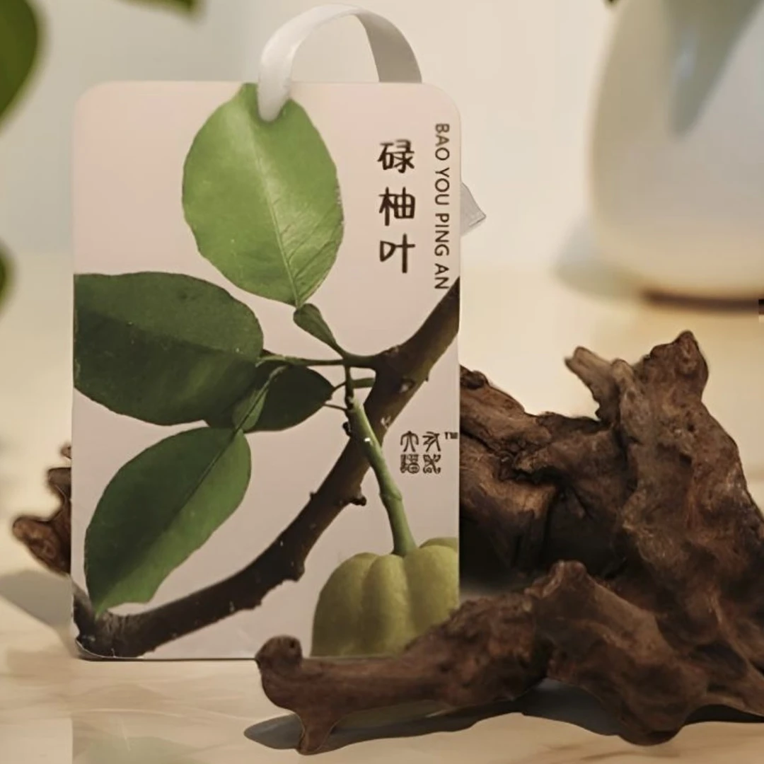 新款碌柚叶家用车载衣柜通用扩香卡片香薰清新空气挂件车挂柚子叶