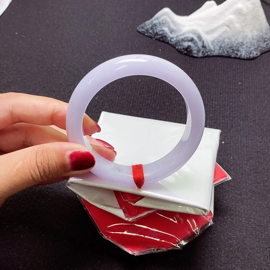 翡翠手镯未镶嵌54.7樱花粉