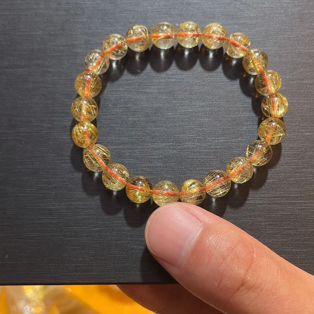 发晶手链未镶嵌金发晶不退不换