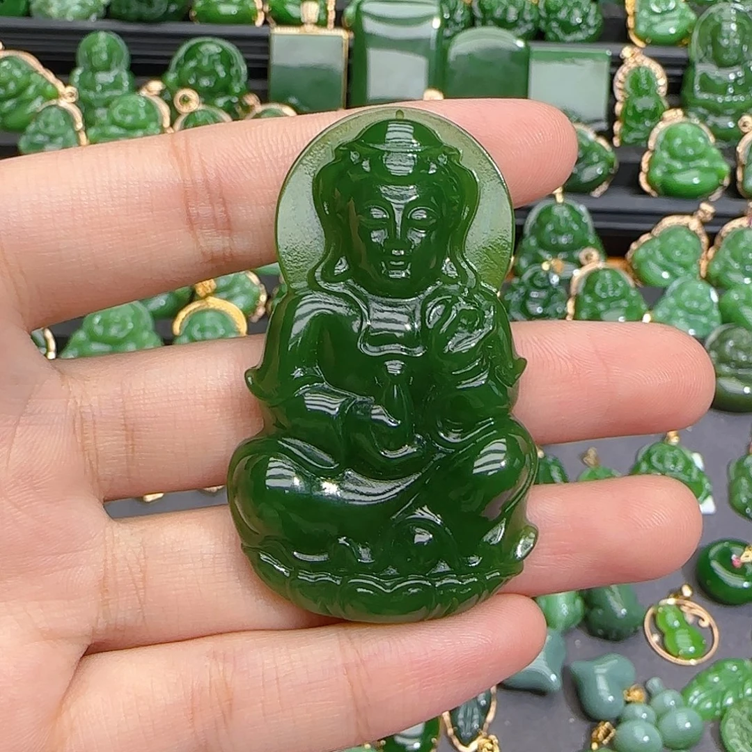 和田玉（碧玉）未镶嵌颈饰编绳