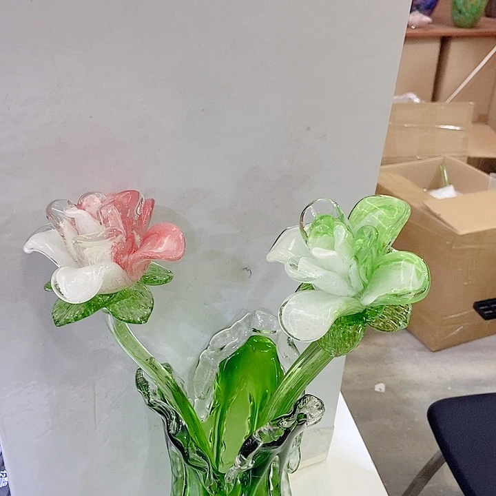 琉璃手工艺品琉璃花高度45厘米9厘米