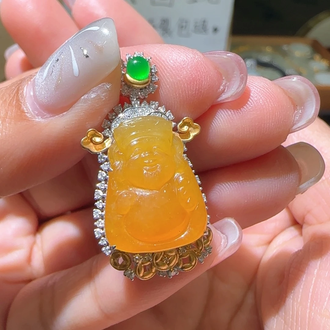 【闪购商品】翡翠颈饰18K金镶嵌缅甸