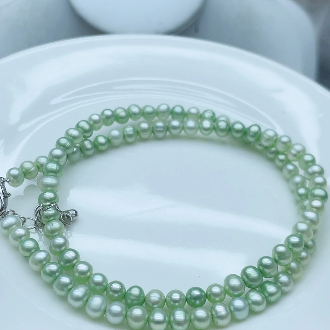 淡水珍珠颈饰钛钢