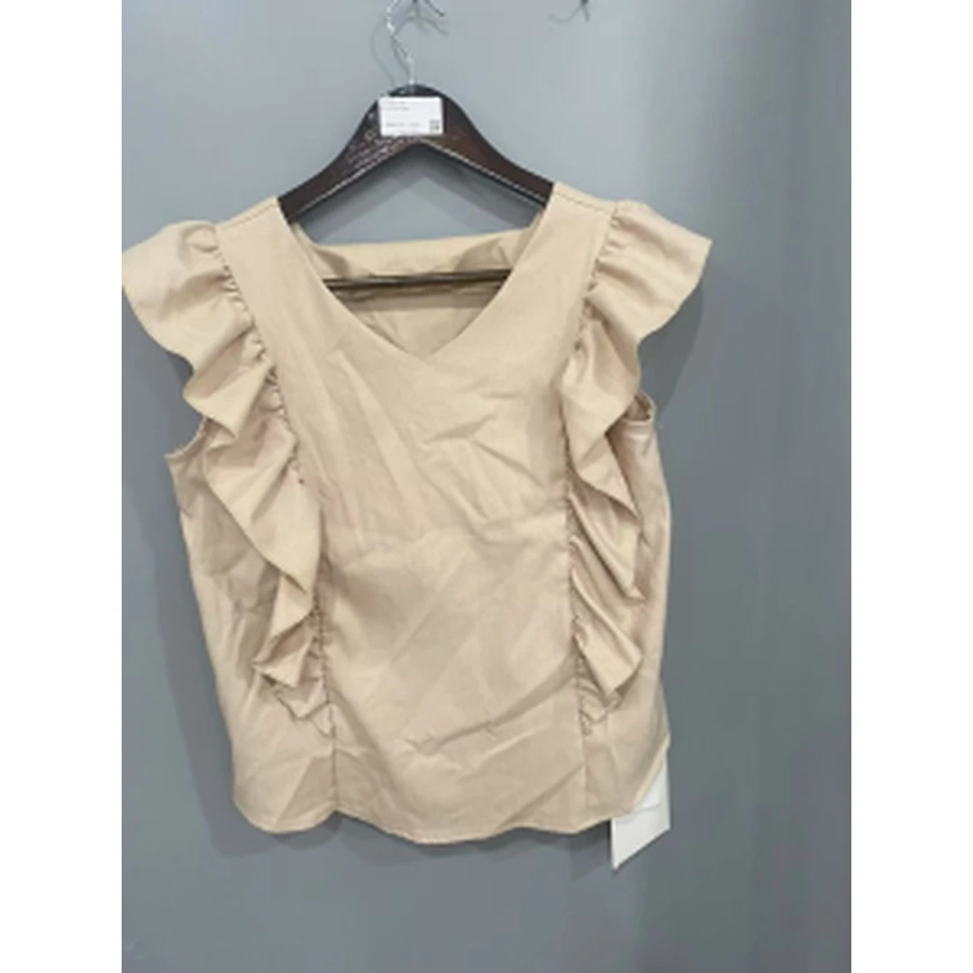 【胖虎家】夏季新款 拼接无袖复古上衣时尚轻职风千金风女装衬衫