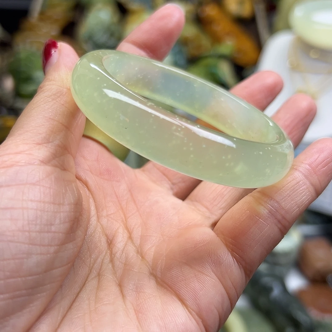 岫玉未镶嵌颈饰岫玉暴风雪54.5