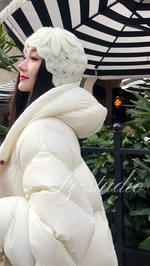 【霍格沃兹】跨年战袍冬季高品质雅丹风90白鹅绒羽绒服长款外套 sz