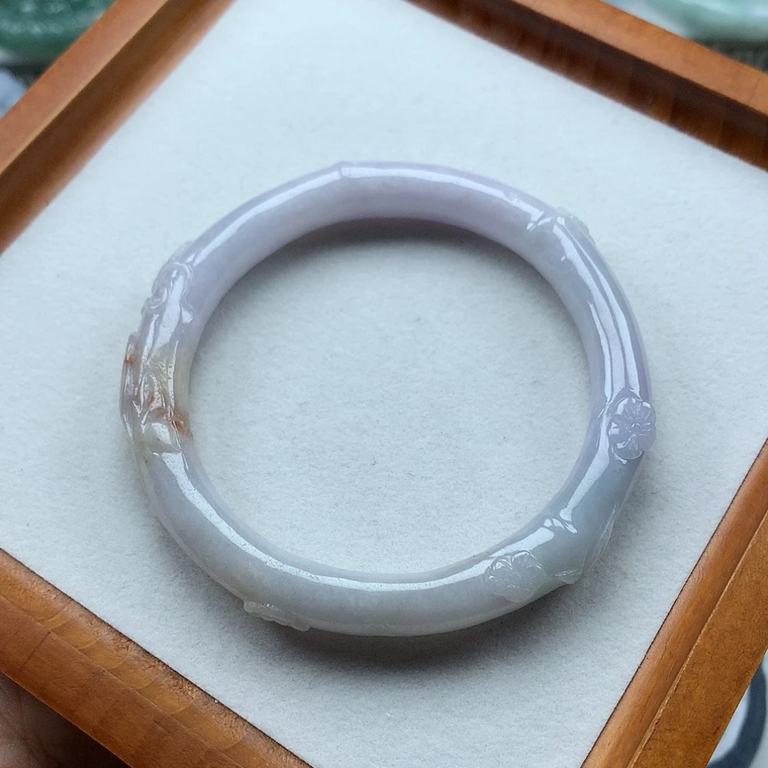 翡翠未镶嵌手镯复古风格58.6