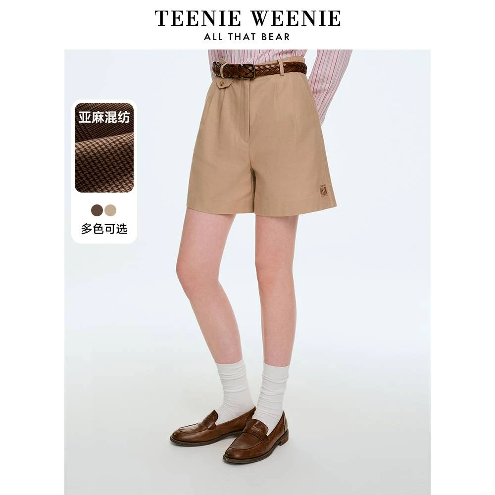 *TeenieWeenie小熊25春夏新款时尚通勤四分休闲短裤女TTTH255201N