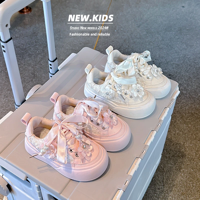 女童公主鞋2025春秋新款国风儿童低帮板鞋女宝软底鞋小大童休闲鞋