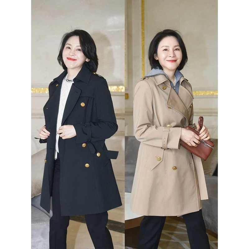 我是摩羯 伦敦画报 丹毛集团双排扣精纺高支高密通勤风衣大衣