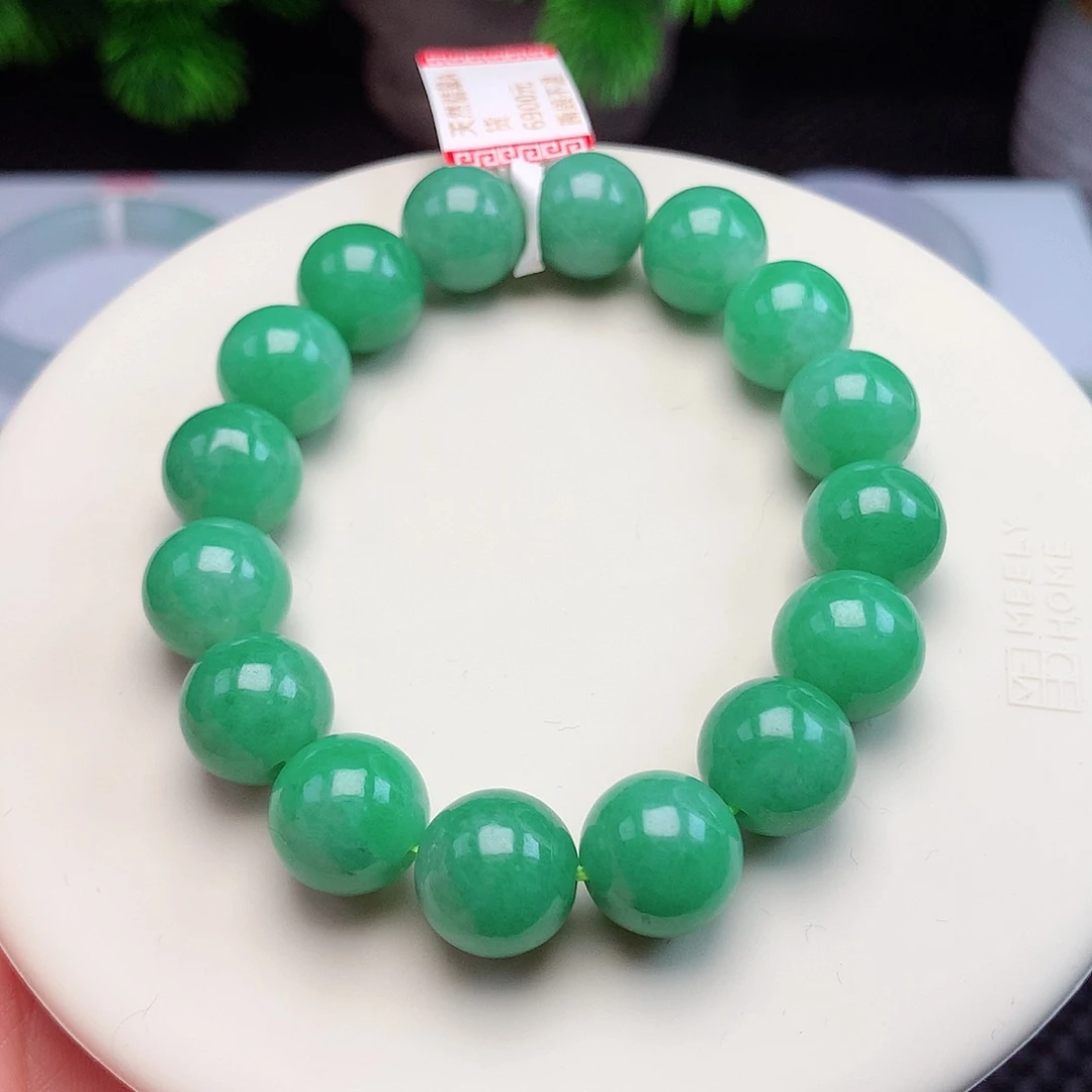 翡翠未镶嵌手链12.3mm