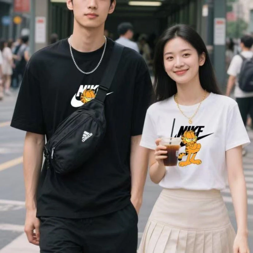 【一折粉丝福利】夏季男女同款百搭时尚潮牌短袖T恤