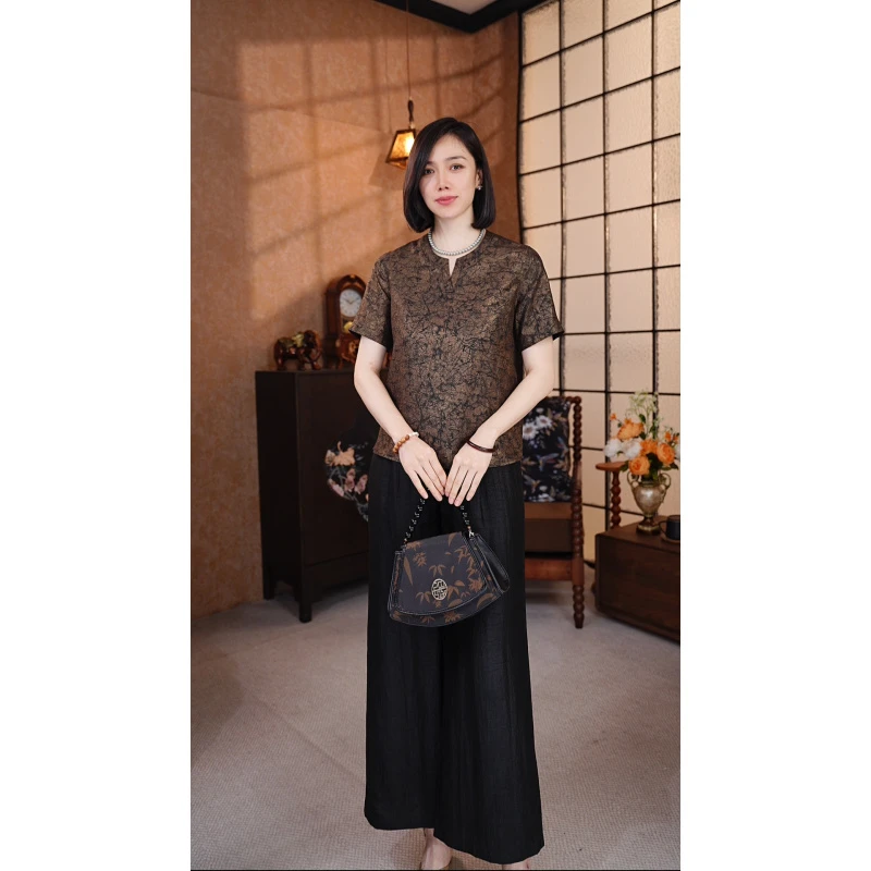 FANHUAMU·香云纱重磅双面双穿上衣T1951