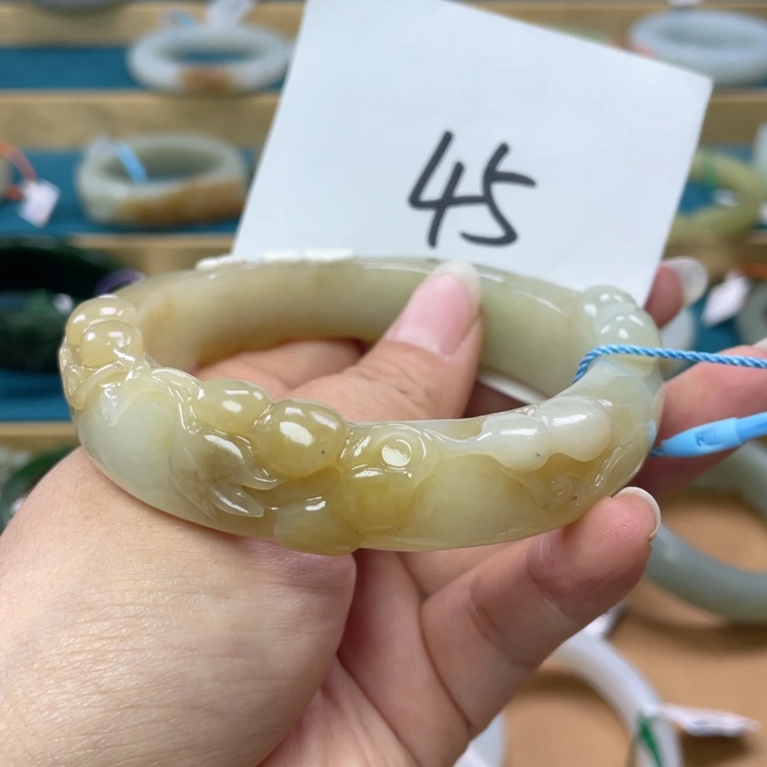 未镶嵌手镯和田玉圈口64