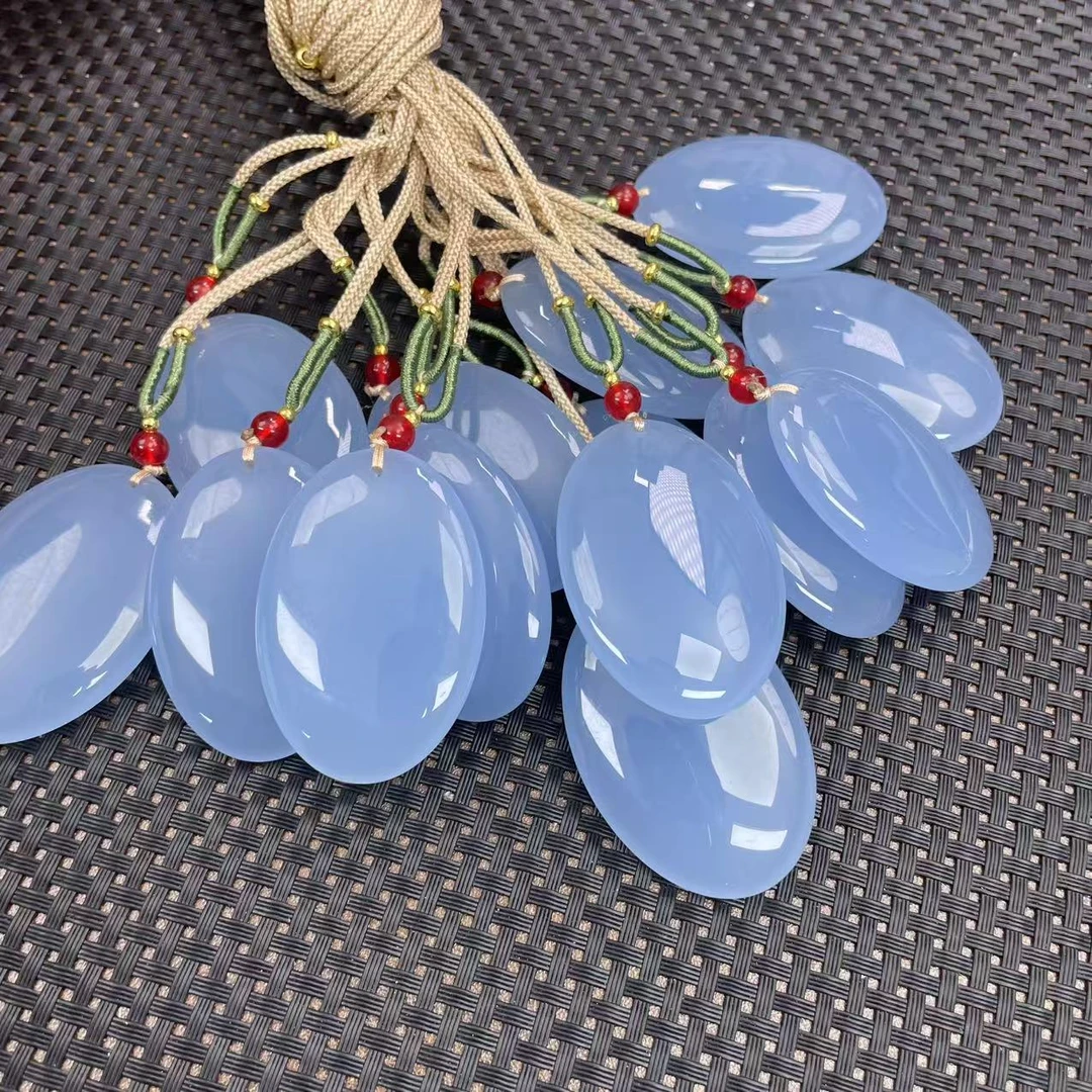 【大喜儿】紫色椭圆吊坠-12WQ1914