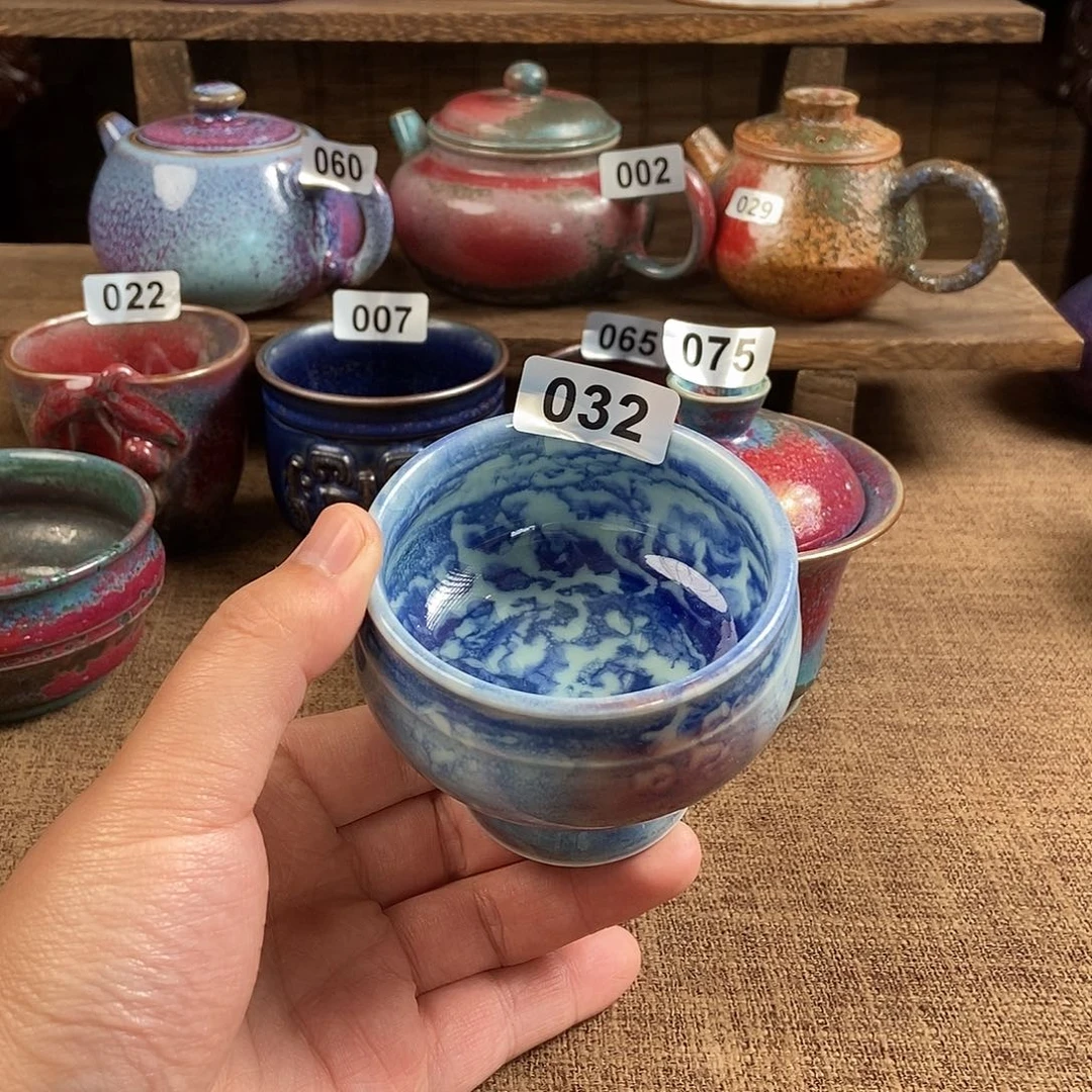 曹***操瓷片钧瓷茶壶茶具