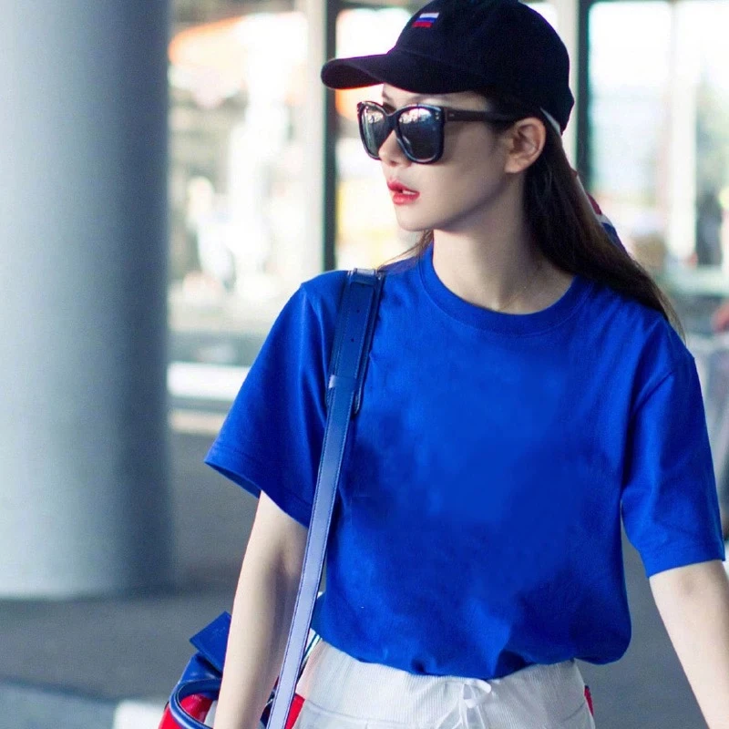 《YOU'RE 》短袖纯色常规棉T恤