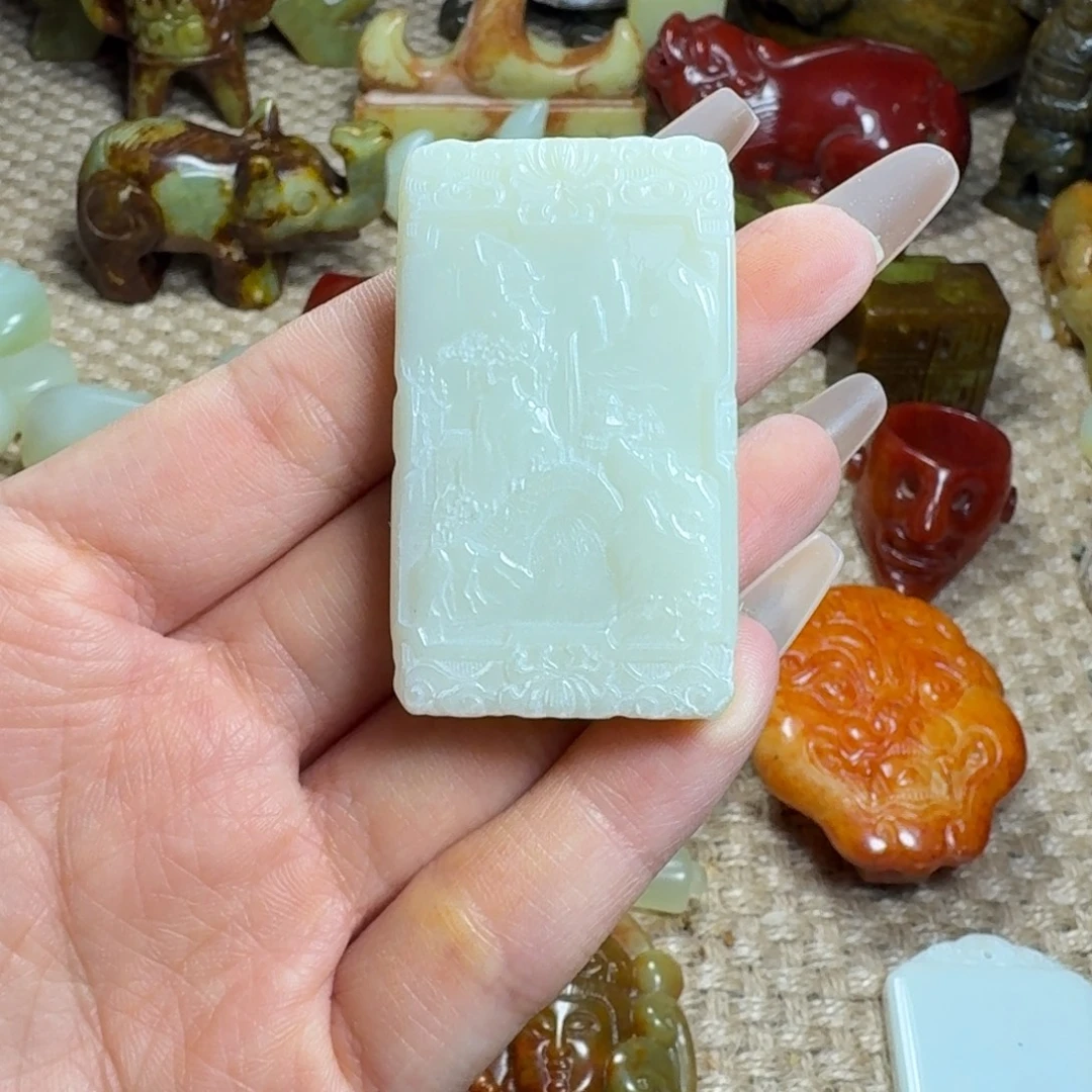 白玉菩提吊坠挂件