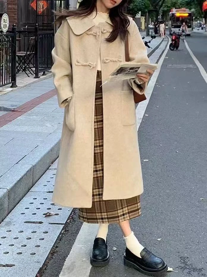 长款女毛呢外套宽松加厚毛衣外套小香风【非主图款】下单备注编码
