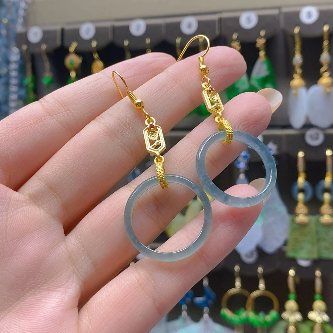 未镶嵌翡翠耳饰翡翠