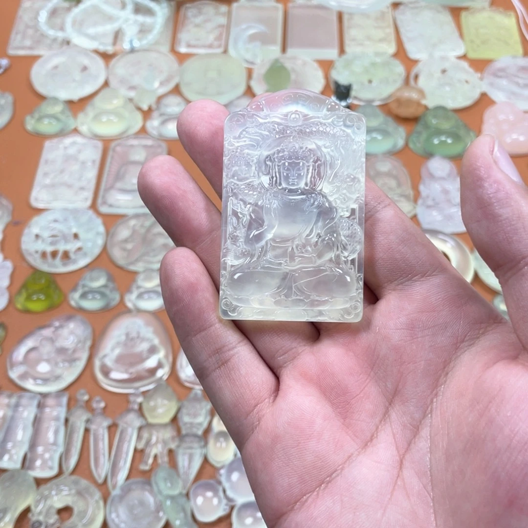 上***水蛇纹石玉未镶嵌多样性随机发一