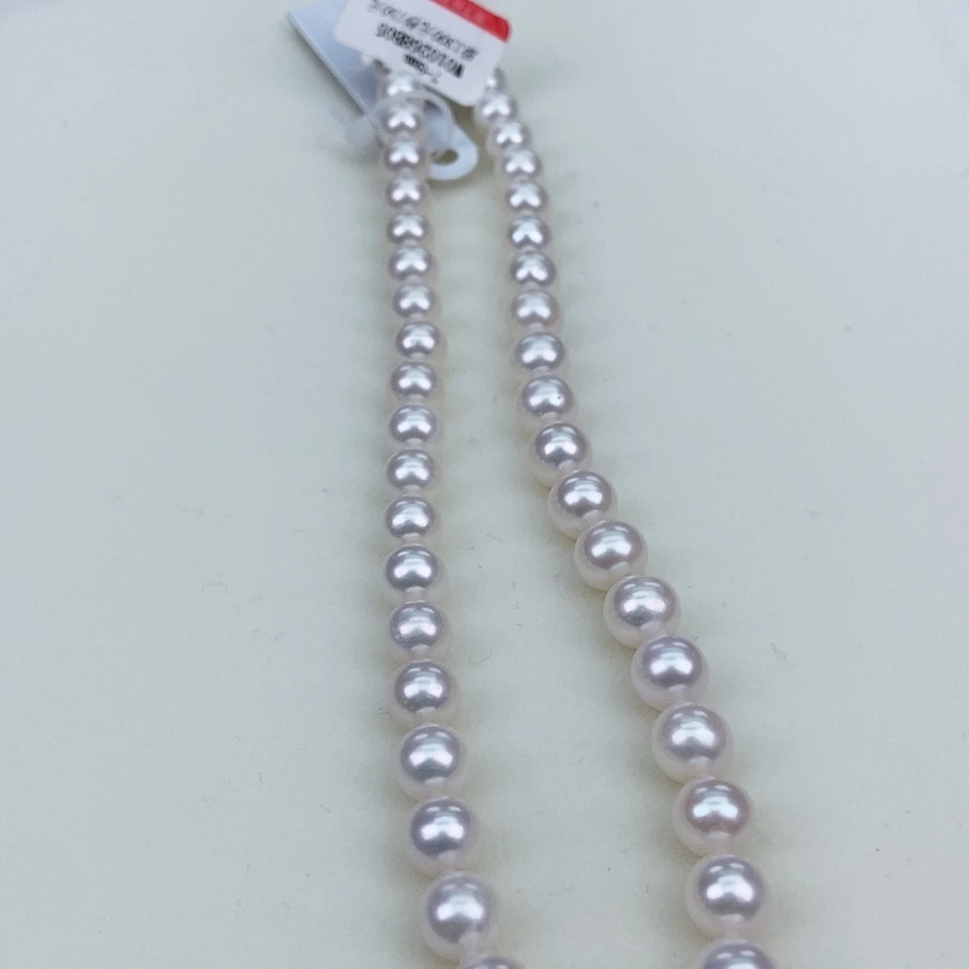 淡水珍珠7-8正圆冷白丝绸缎面银S925镶嵌