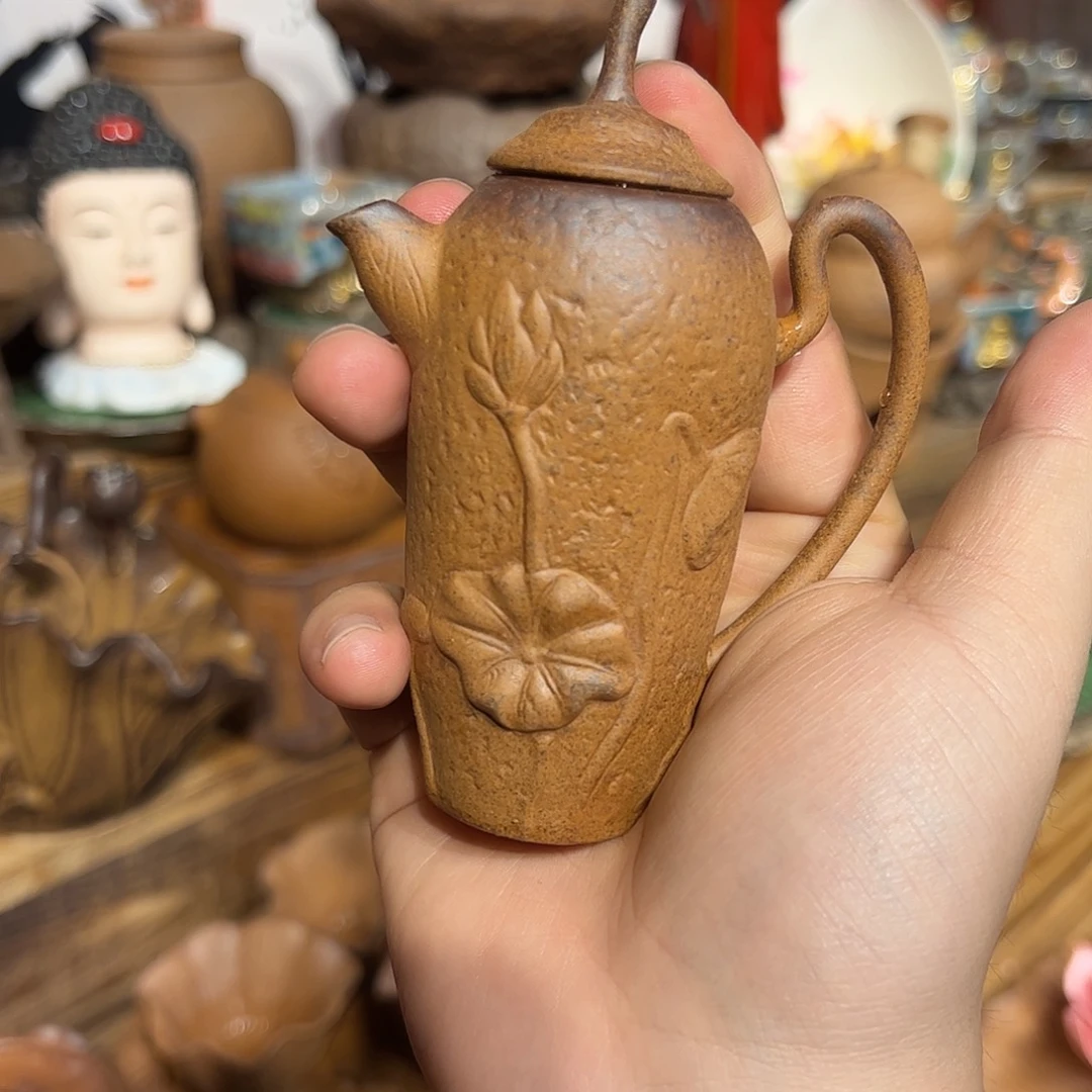 可以养的粗陶原矿老岩泥茶器