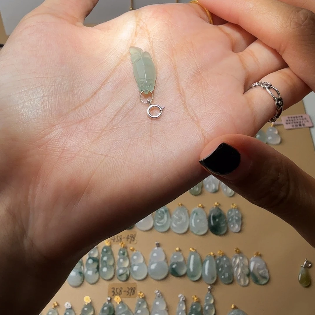 翡翠银S925镶嵌吊坠(不含链)