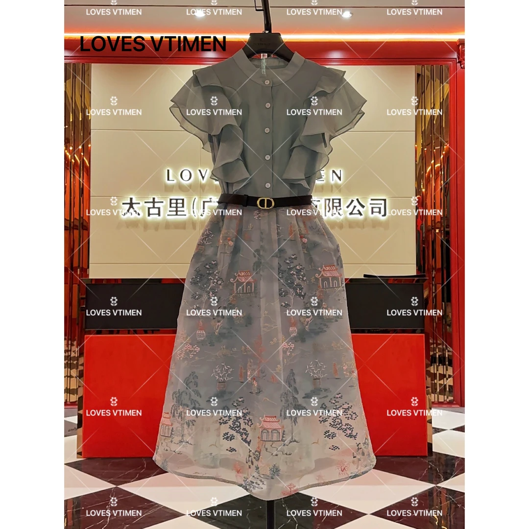 【vian专属】春季丨设计师高级感复古风奢华显瘦连衣裙LOVES-A087